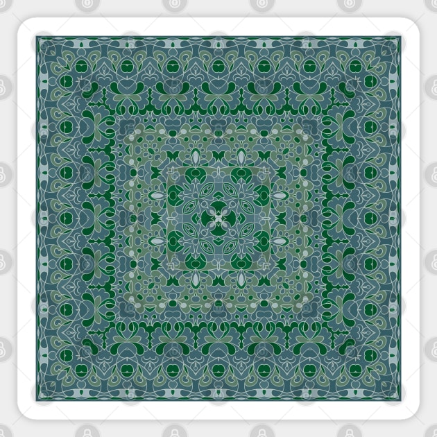 Bright square arabic ornate pattern Sticker by IrinaGuArt